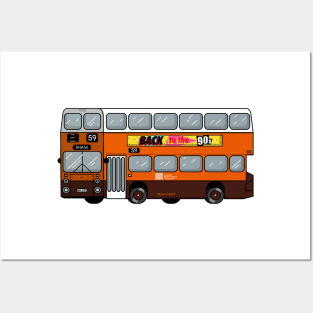 Greater Manchester Transport orange 1980s-1990s bus flux system Posters and Art